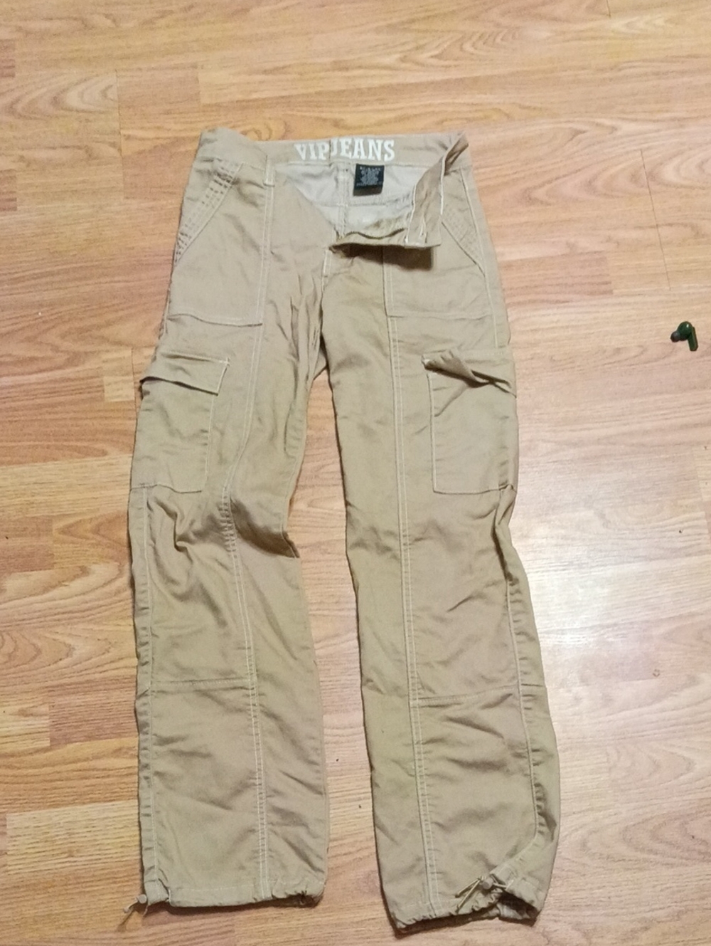 VIP Woman's Tan Cargo Pants with Utility Pockets